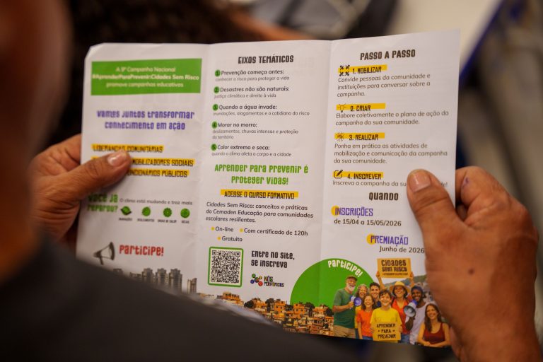 Prorrogadas as inscrições para a 9ª Campanha Nacional #AprenderParaPrevenir Cidades sem Risco