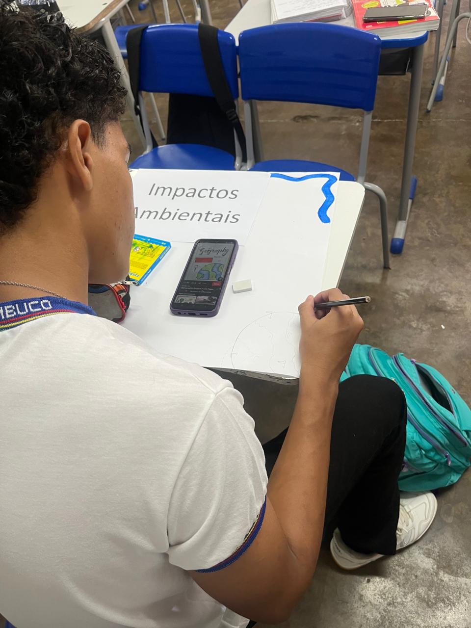 Elaboração de cartazes para campanha de conscientização de educação ambiental
