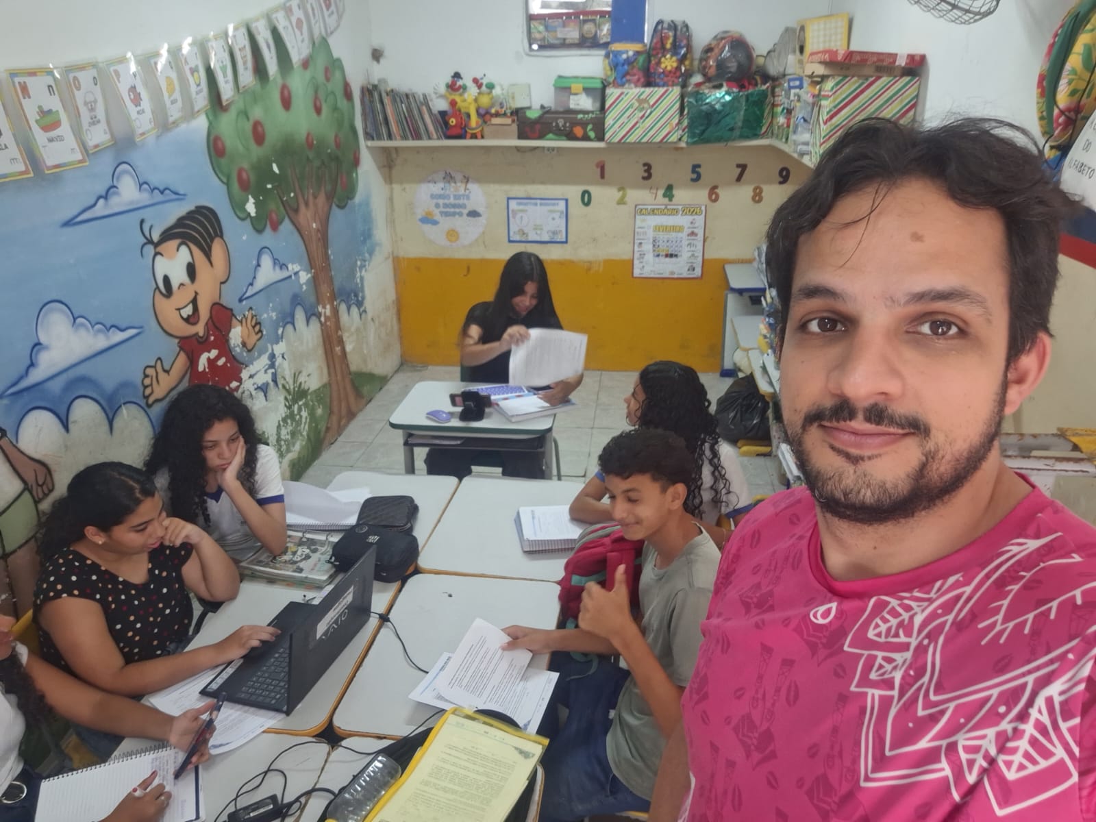 Reunião com o grupo de estudantes