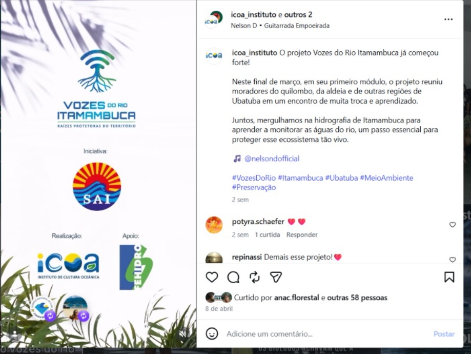 Logos dos pardceiros que apoiam as ações coordenadas com o ICOA