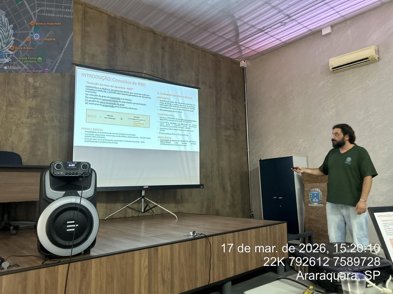 Apresentação realizada durante a capacitação