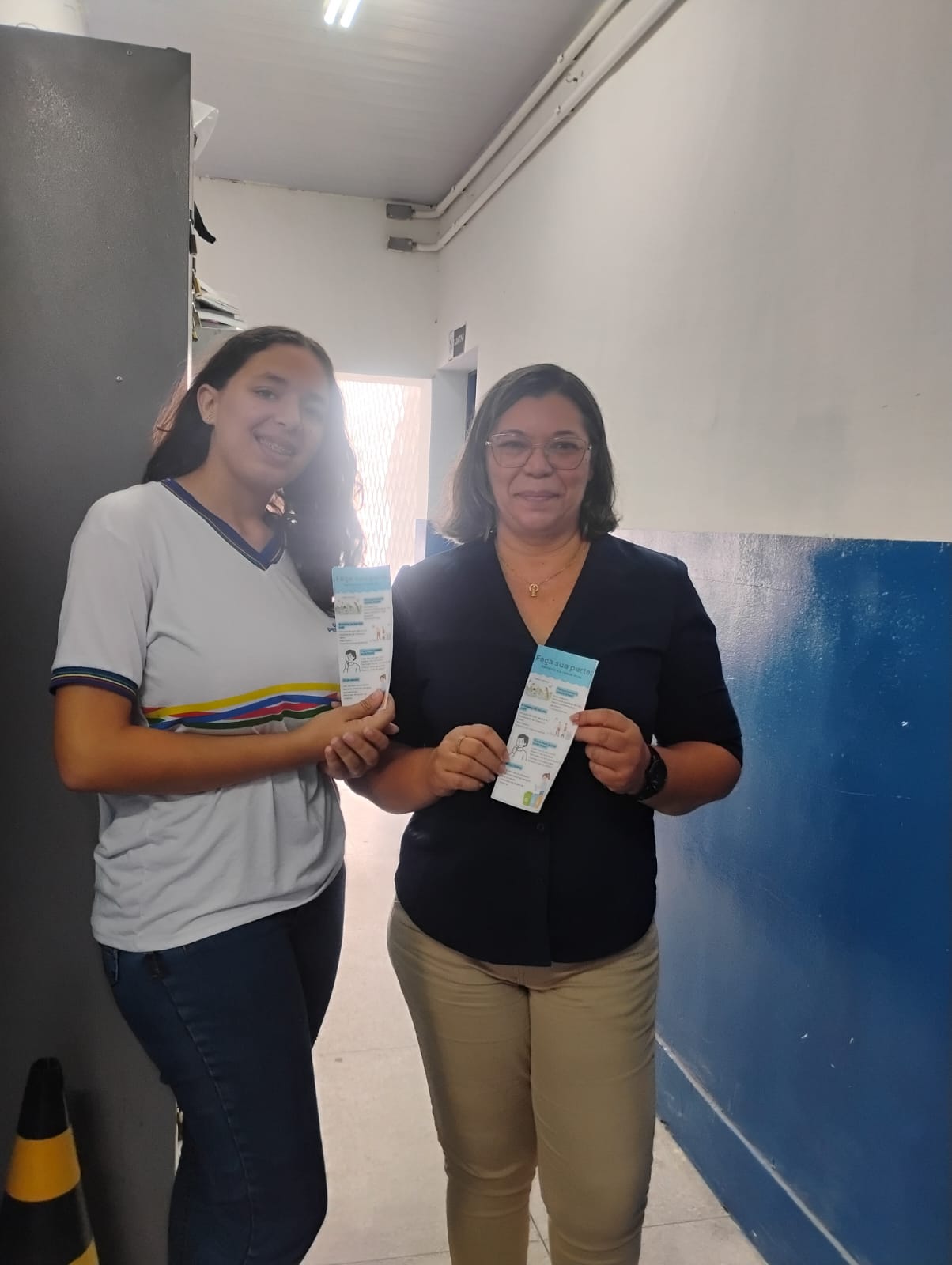 Falando sobre a campanha com a comunidade escolar