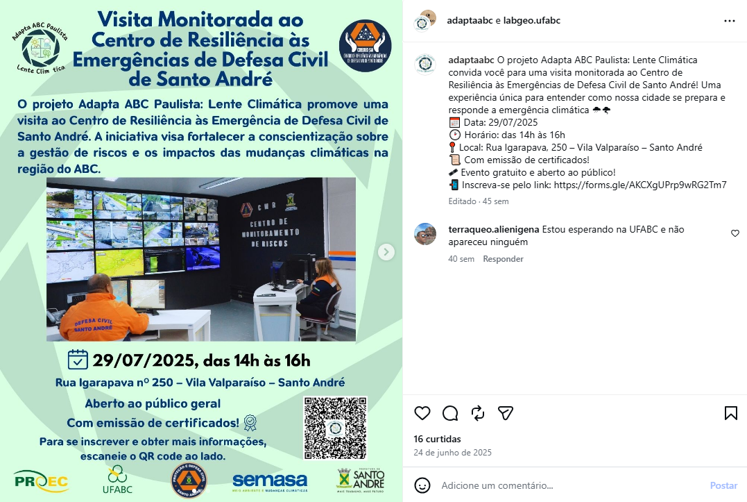 Palestra AdaptaABC Paulista à Defesa Civil de Santo André-SP