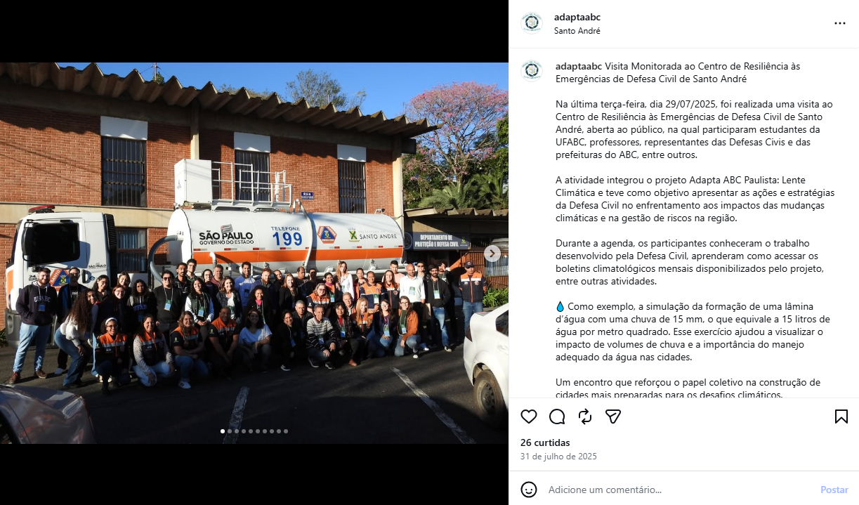 Treinamento integrado Defesa Civil& AdaptaABC