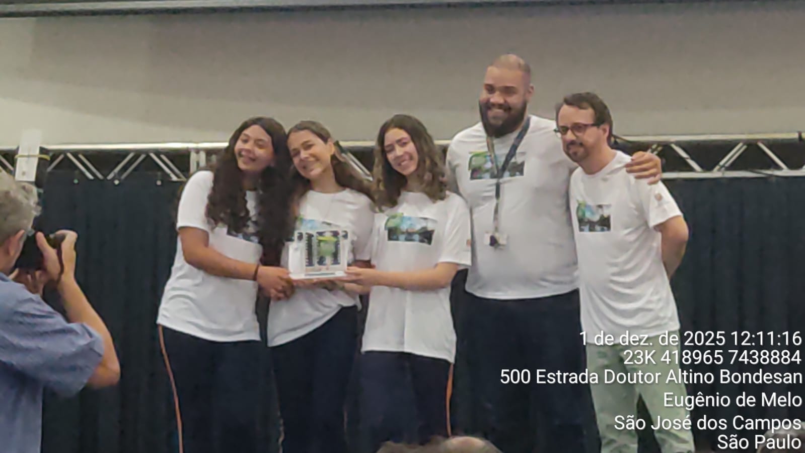 Momento de premiação da mostra de vídeos