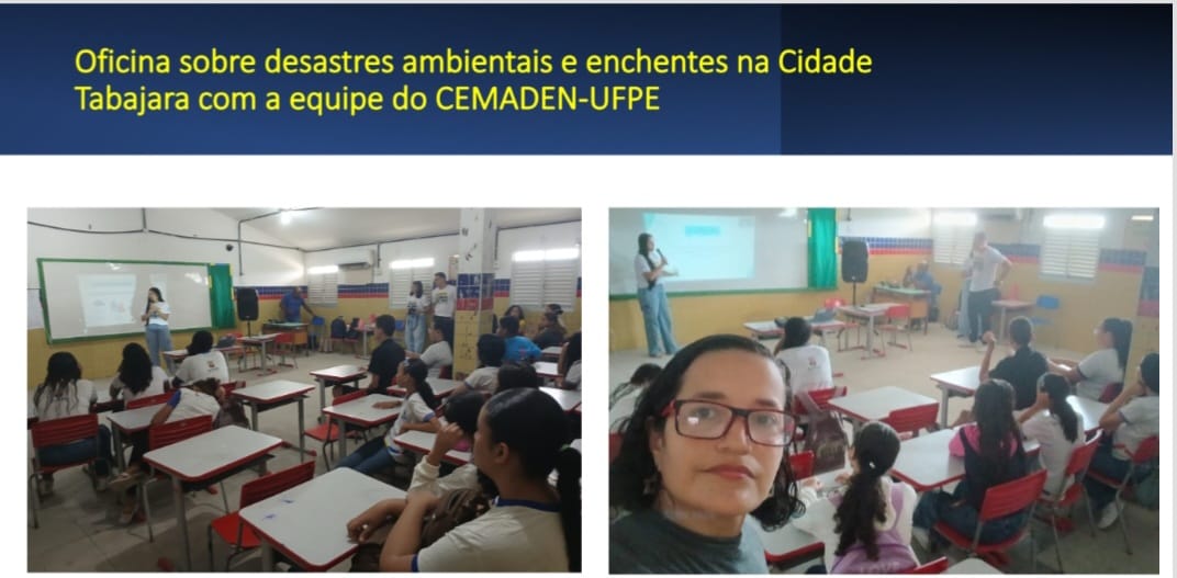 Membros da UFPE em Oficina com os alunos na escola
