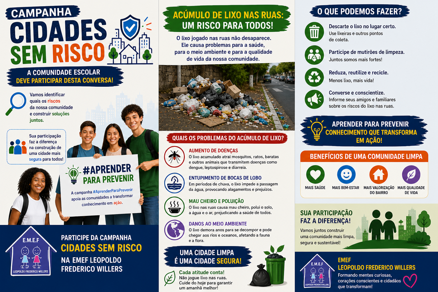 Folders entrega a comunidade local.
