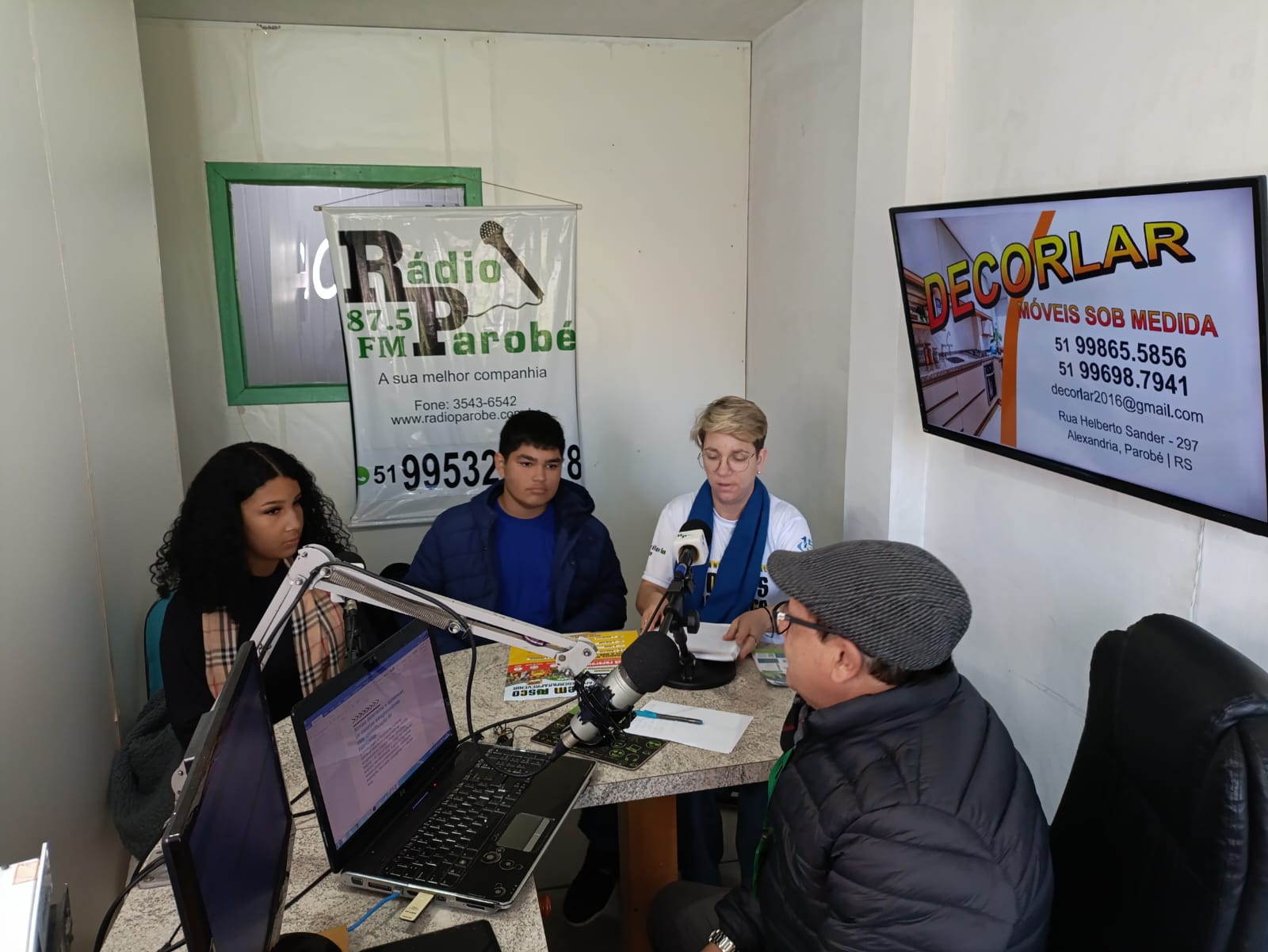 Apresentação da campanha na Radio comunitária, com grande alcance de ouvintes.