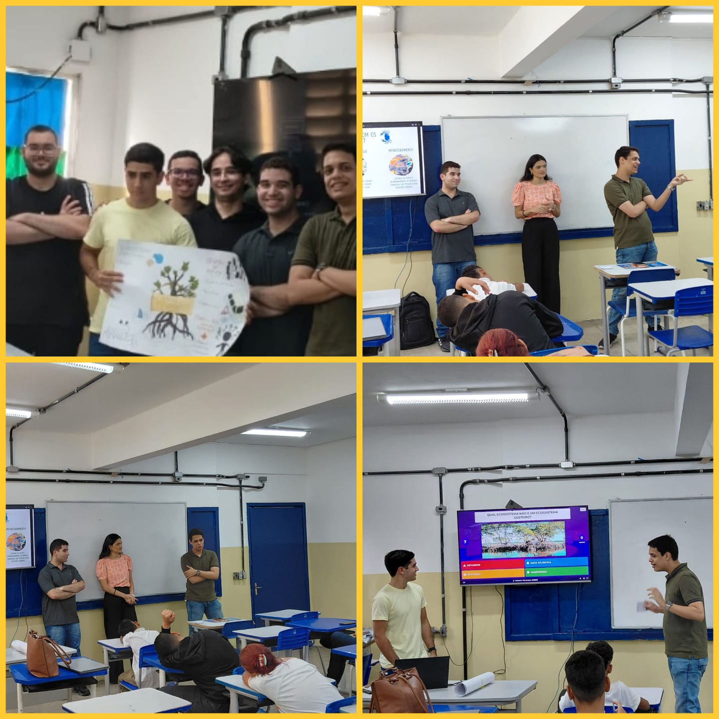 alunos da UNICAP (Almir, João, Luan, Lucas, Miguel, José Neto, Vinicius, Nathielly)