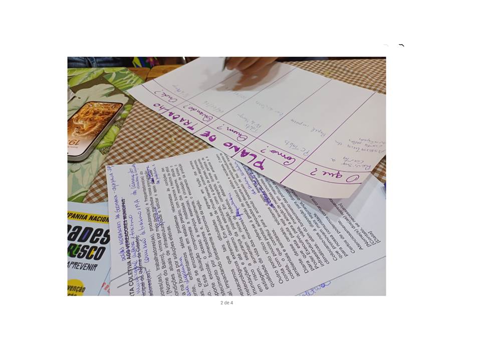 Elaboração do Plano de ação e revisão da carta