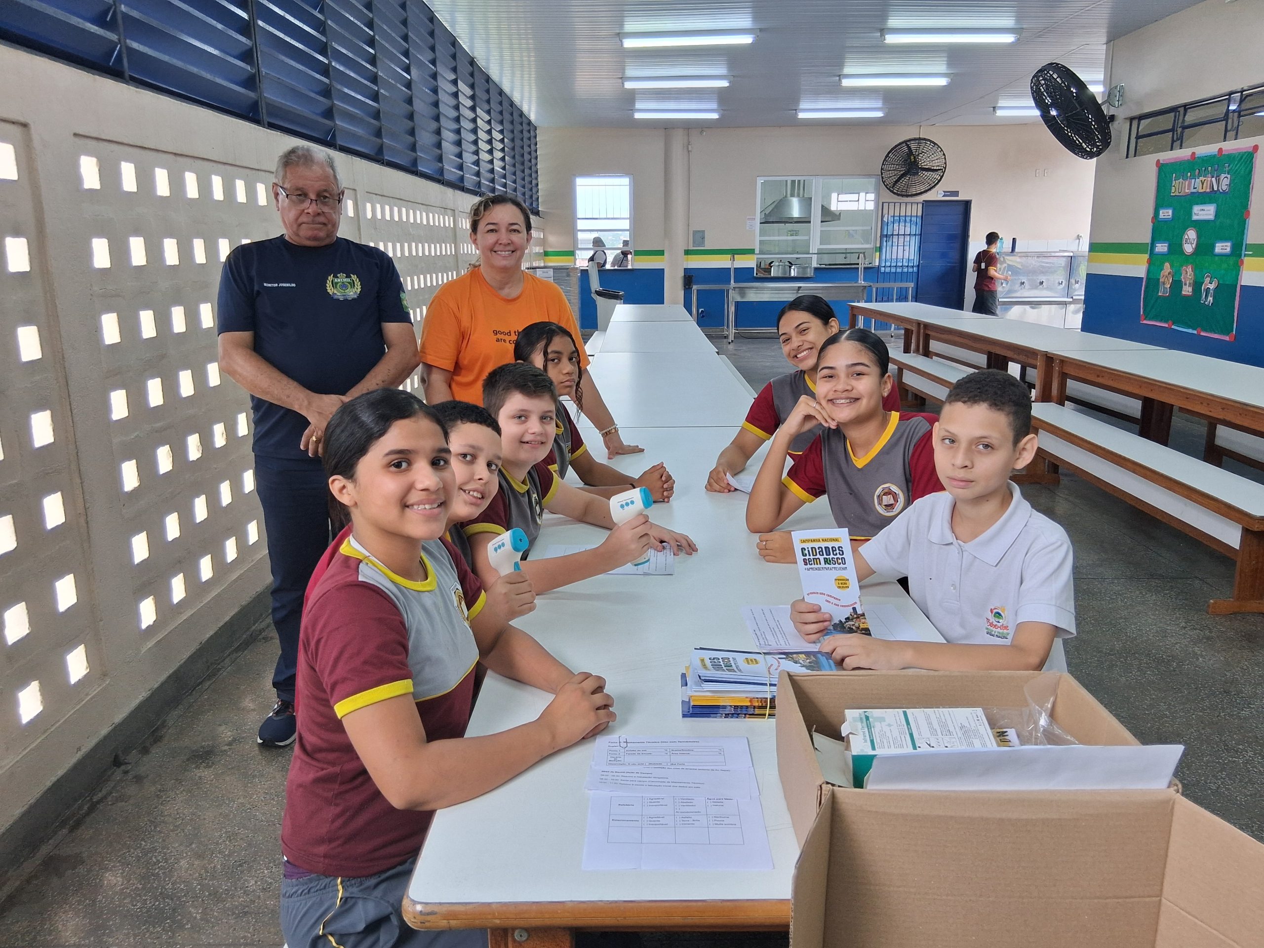 Orientação sobre a coleta de dados dentro e no entorno da escola.