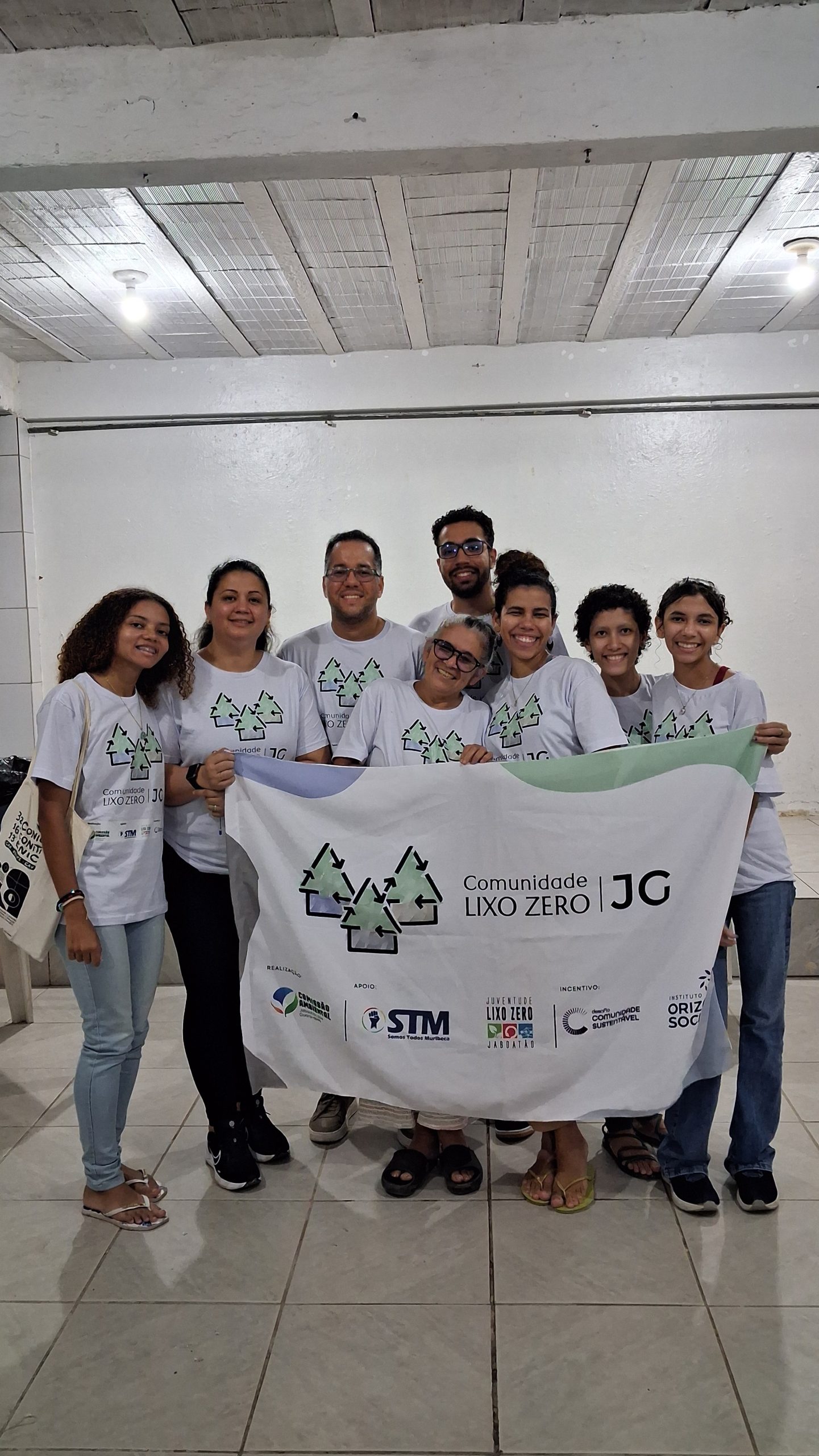 Voluntários da CAJG finalizando oficina participativa sobre resíduos sólidos (2025)