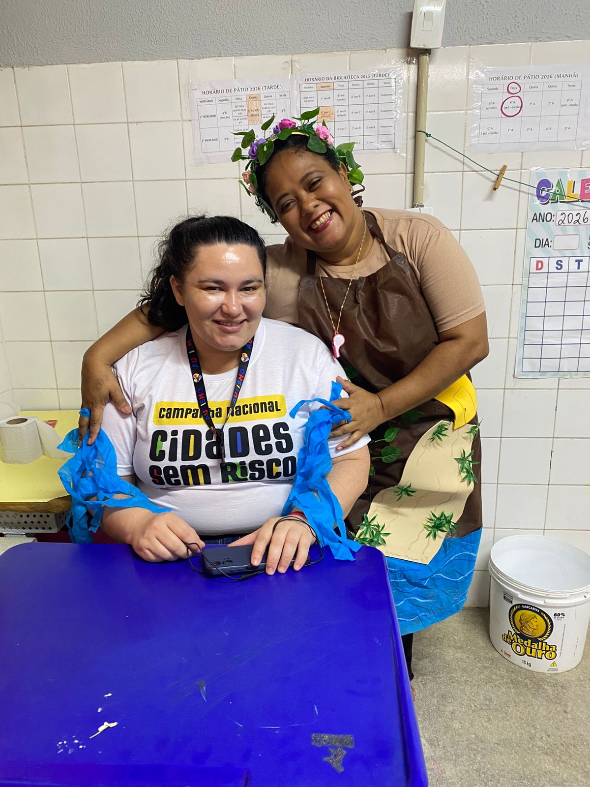 Damares Ferreira, Professora da Escola Santa Teresa e mulher negra, grande parceira das oficinas realisadas na escola.