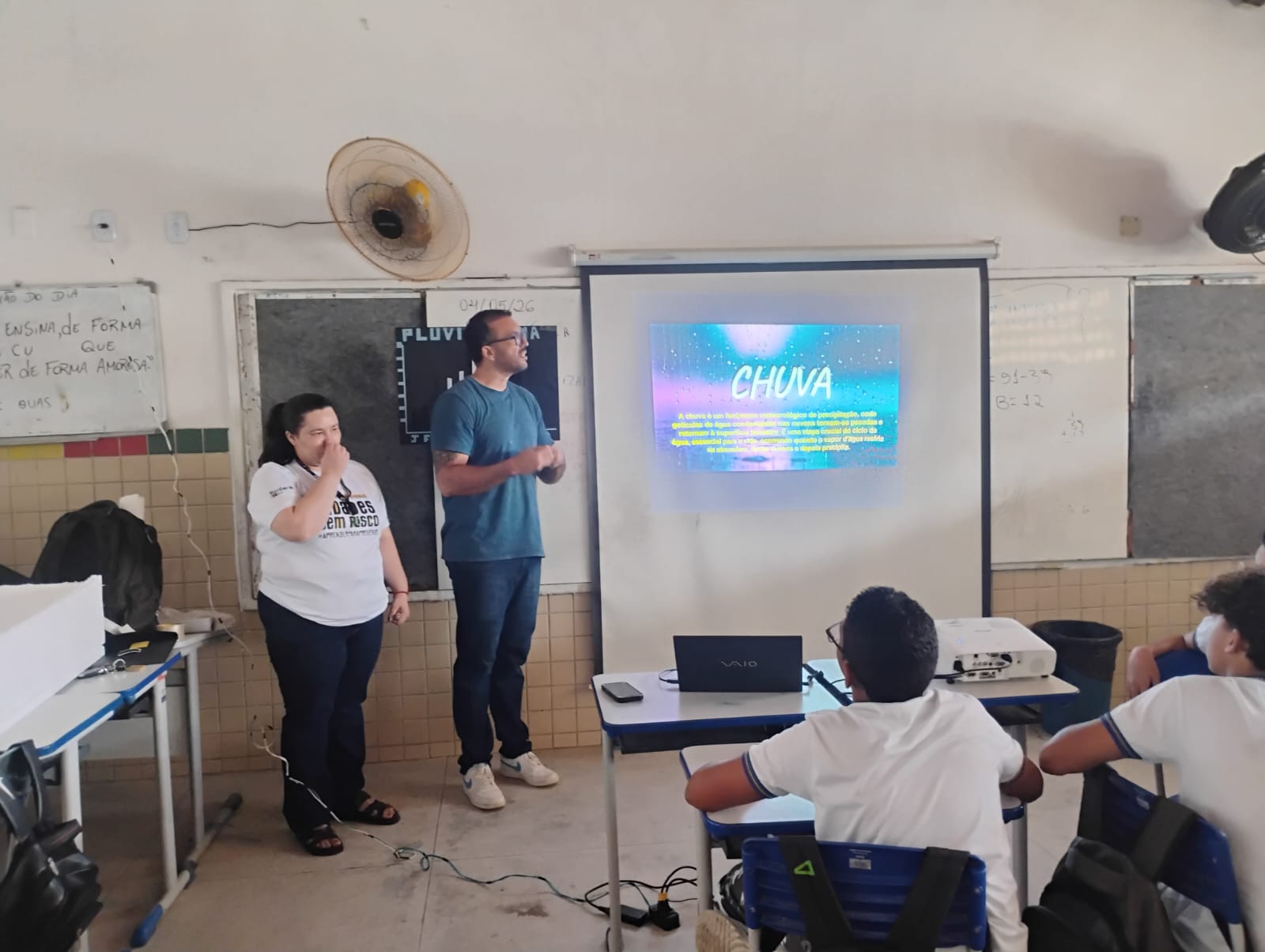 Oficina sobre Chuvas parceria ERFEM MONTE VERDE e GEGEP