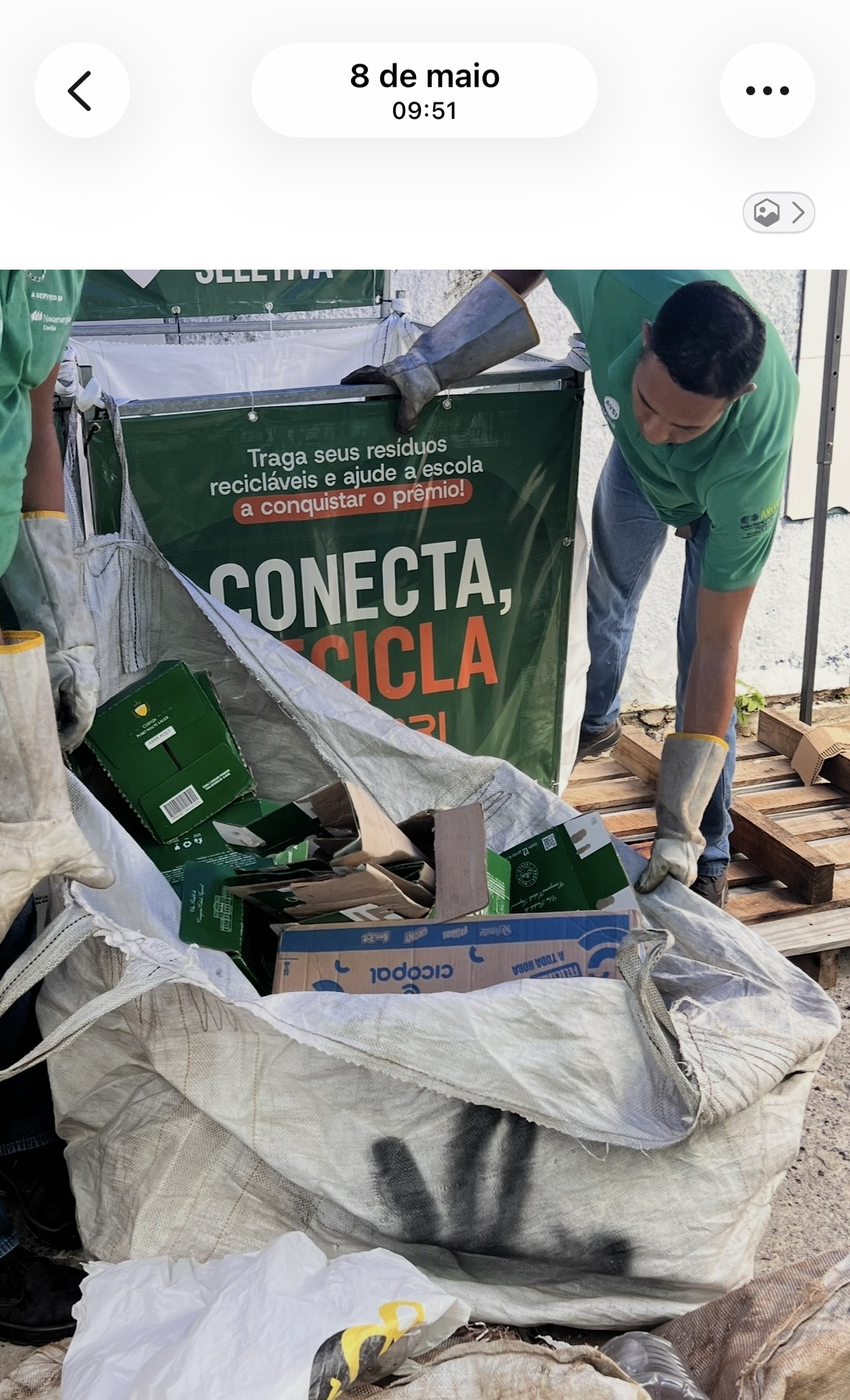 Grupo Neoenergia COELBA- parceira na coleta dos resíduos sólidos depositados nos ecopontos do colégio