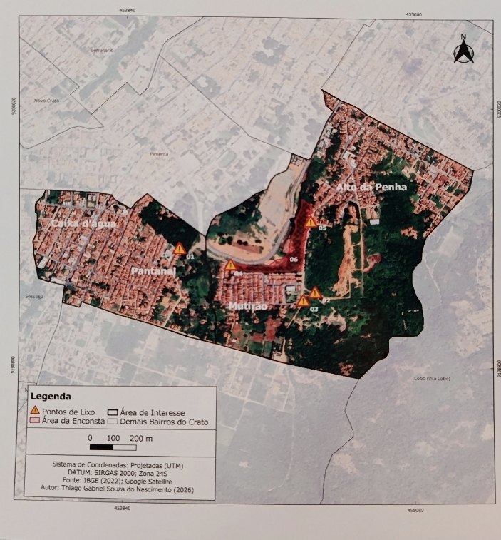 Mapa do Ponto de Risco e Descarte Ilegal de resíduos tóxicos