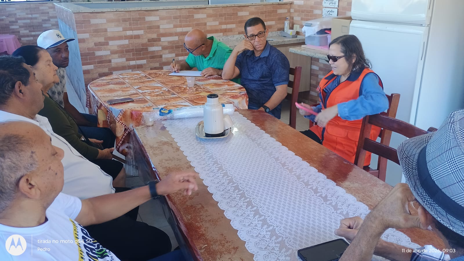Agente da Defesa Civil de Mauá e mobilizador territorial em reunião/roda de conversa