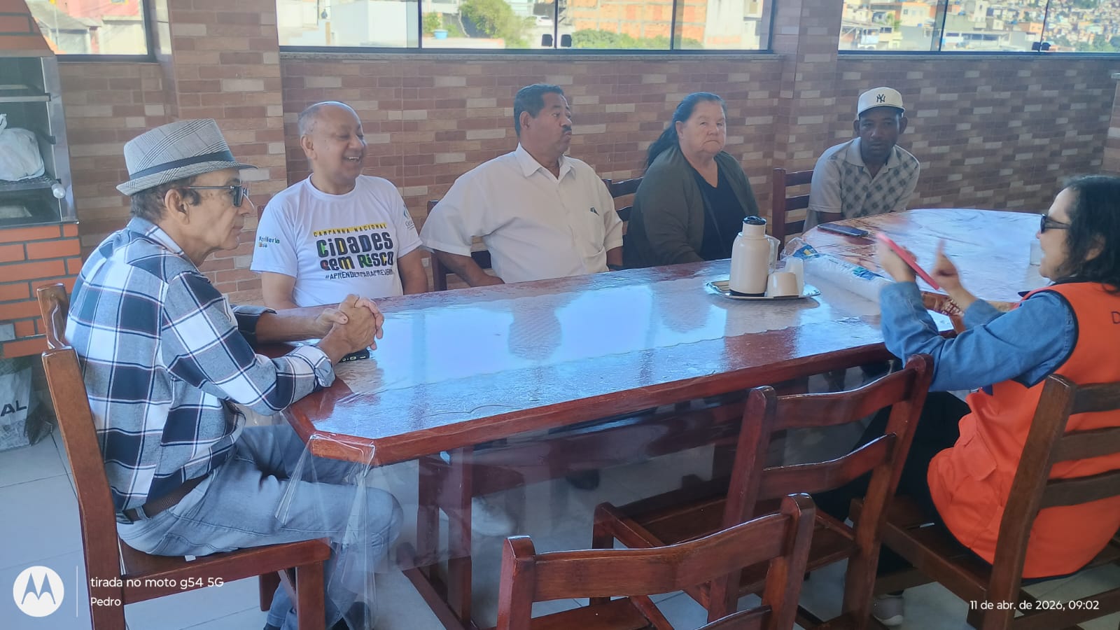 Agente da Defesa Civil de Mauá e mobilizador territorial em reunião/roda de conversa