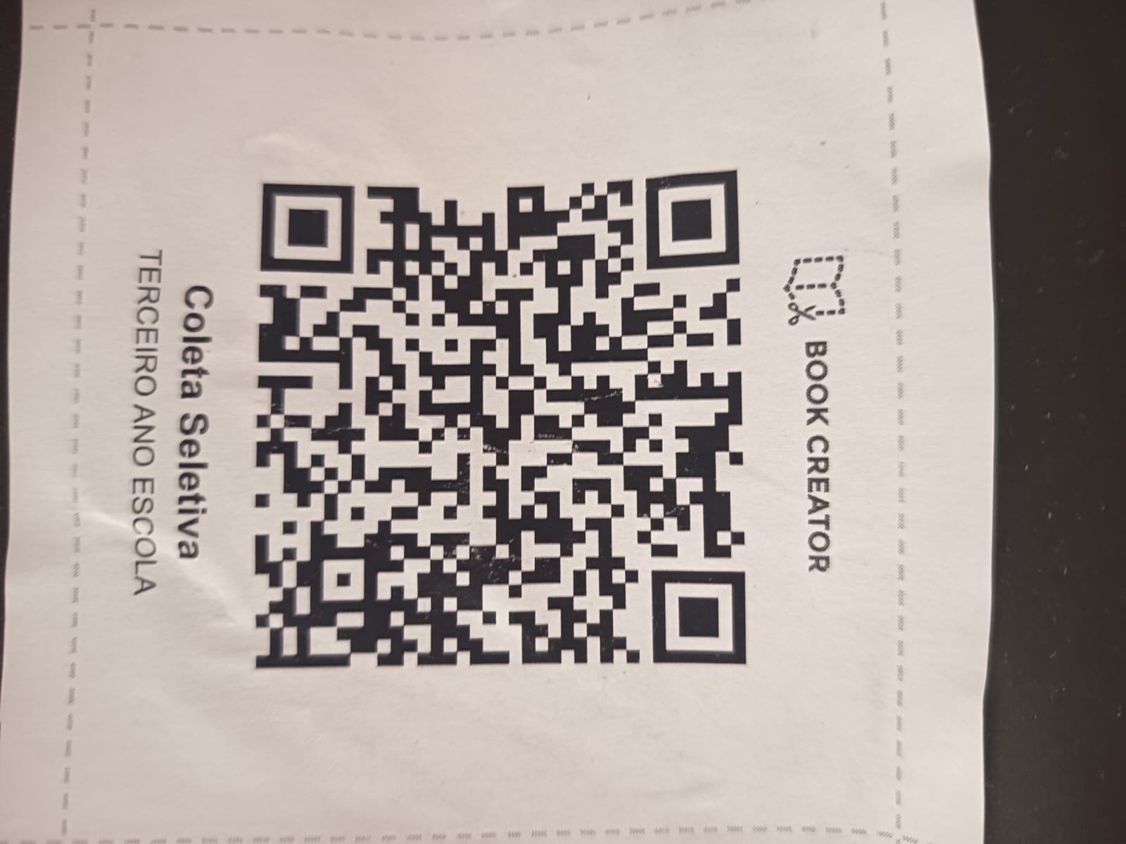 QR Code do livro criado pela turma do 3° ano B (tarde)