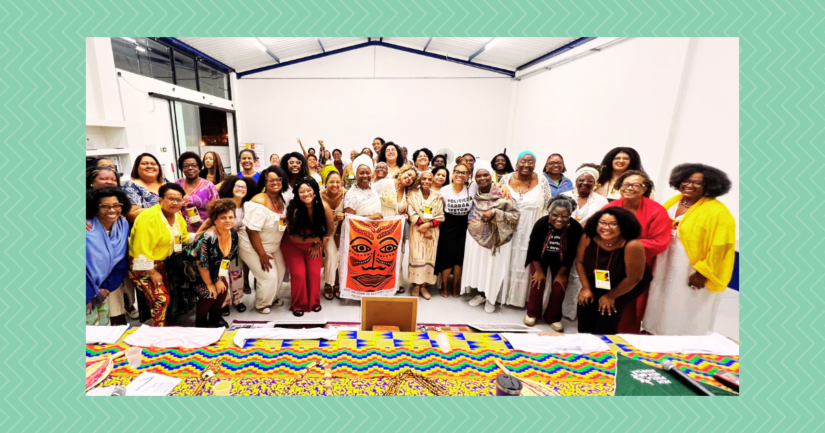 Seminário Mulheres Negras, no qual campanha, com as temáticas de gênero, justiça climática foram abordados