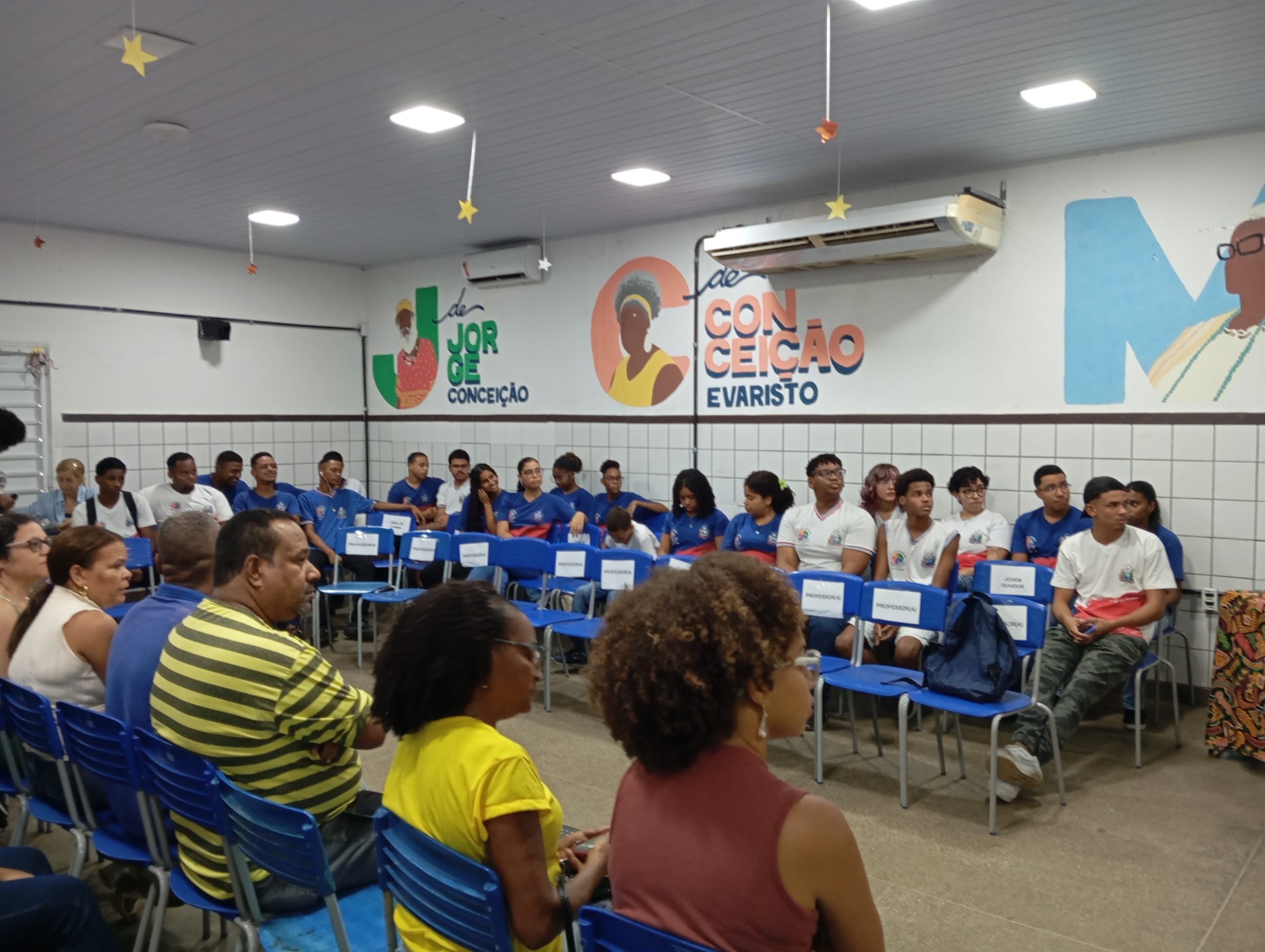 Lançamento da campanha com a comunidade escolar e representação da comunidade do bairro