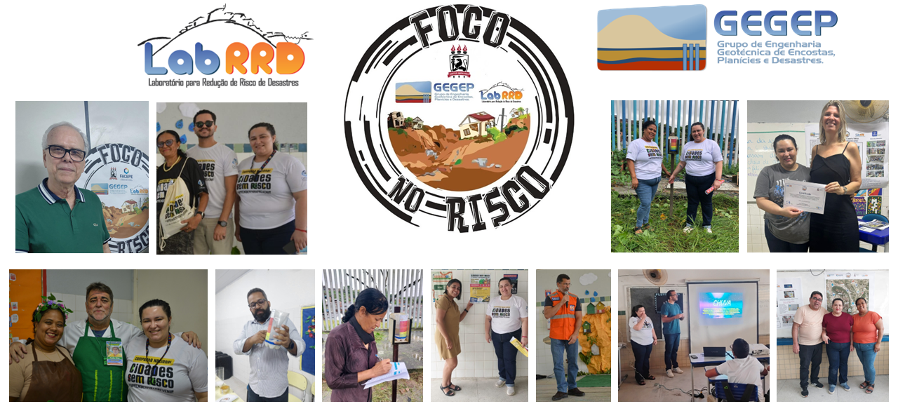 Equipe Projeto Foco no Risco: Roberto Quental Coutinho (Coordenador Geral do Projeto), Ana Cláudia Almeida Calado, Betânia Queiroz da Silva, Bruno Diego de Morais, Danisete Pereira de Souza Neto, Wilson Ramos Aragão Júnior; EREM Álvaro Lins: Fabiane Maria Baracho Gama de Amorim, Dario Galdino; Escola Municipal Santa Teresa: Ilka Porfírio, Damares Ferreira do Nascimento, Eunice Maria de Araújo Nunes Carias, Andréa Montes; EREFEM Monte Verde: Yanna Melo, Filipe Rafael Ferreira dos Santos