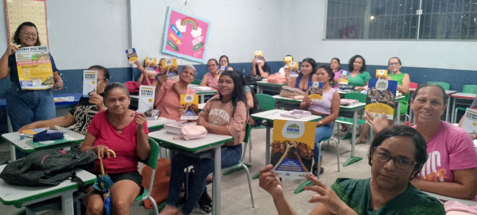 Uma das turmas após conversa e sugestões de ações