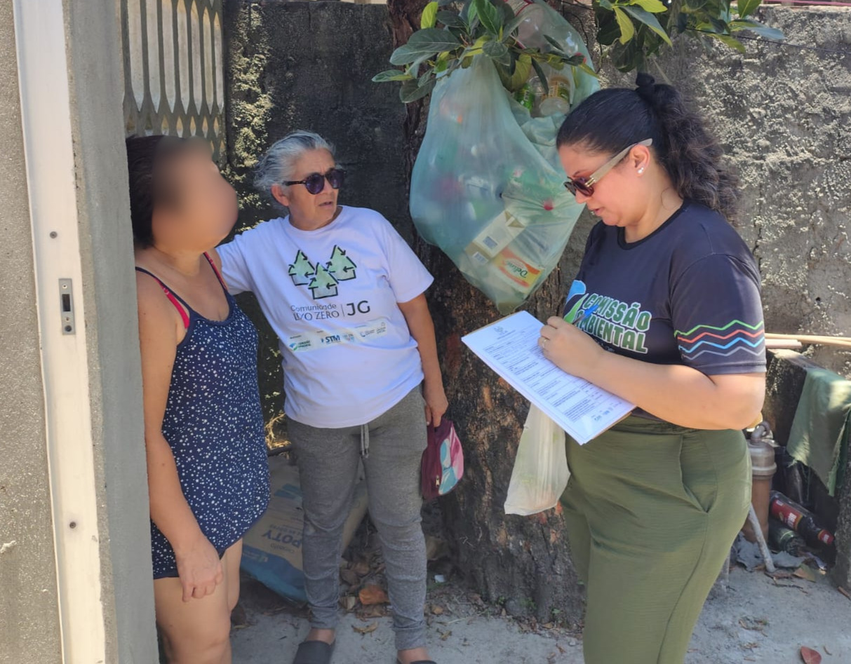 Ações porta a porta para cadastro de moradores no Sistema de Gestão Comunitária de Resíduos. Atualmente são 25 moradores cadastrados.