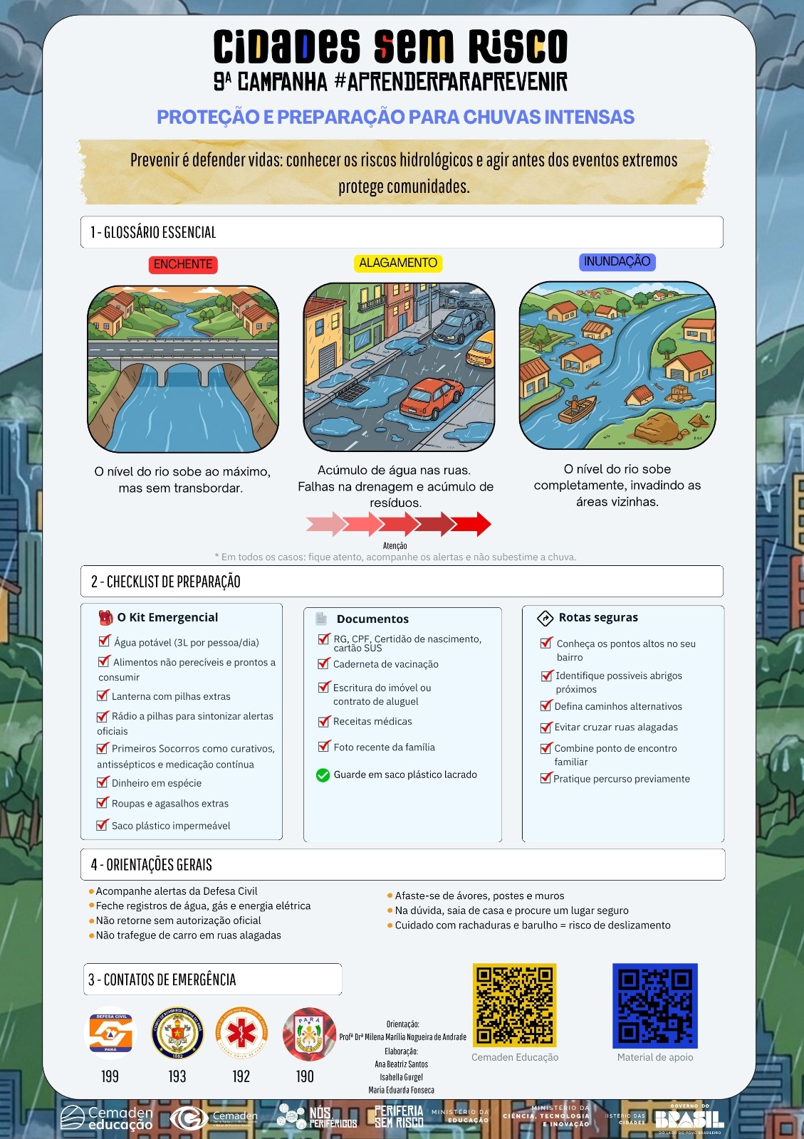 Cartaz informativo após ajustes.