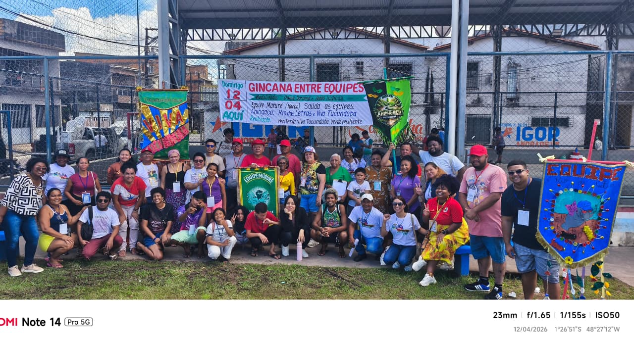Coletivo Lutar Sempre, Boi Marronzinho, Defensores dos Rios Urbanos, Espaço Ray e Espaço Cultural Nossa Biblioteca em atividade do Projeto Periferia Viva Tucunduba Verde Resiliente