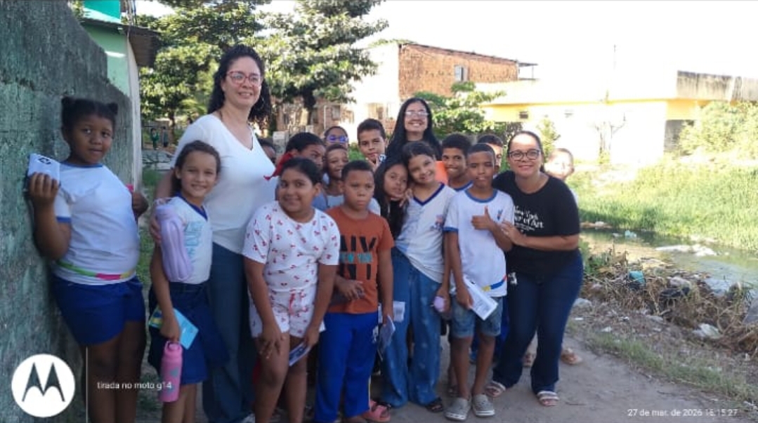 Alunos e professoras