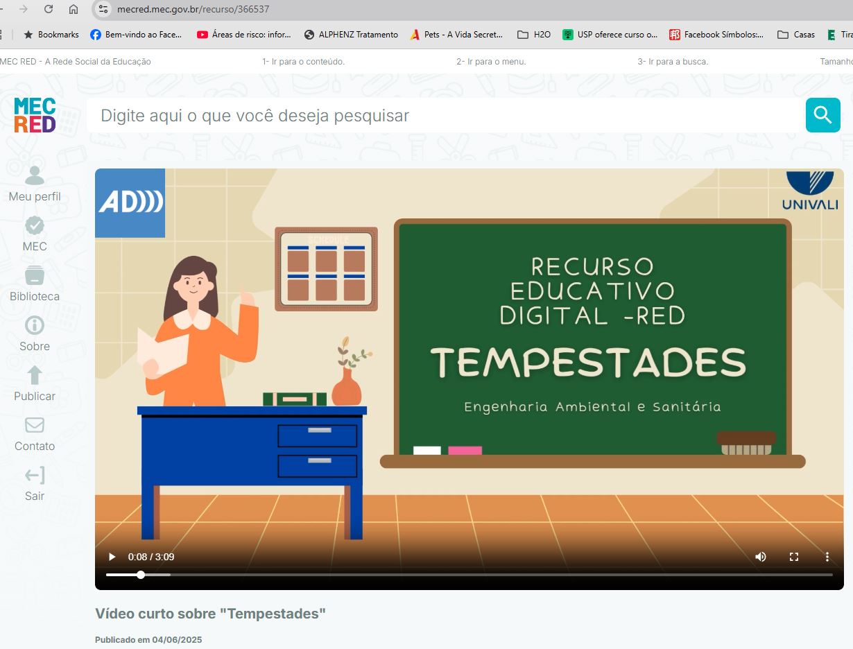 Capa do vídeo sobre Tempestades_Curso de Eng. Ambiental e Sanitária da Univali