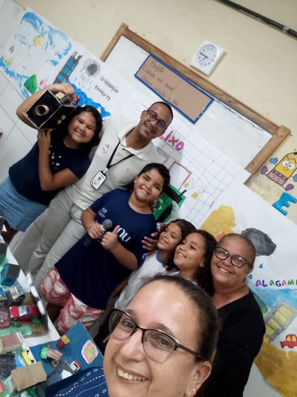 Professoras Taciana, Dalísia e Augusto o representante da secretaria de educação de Olinda.